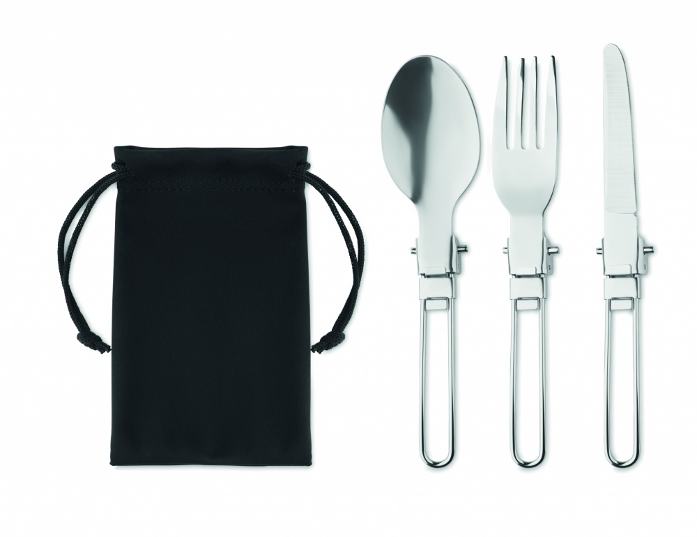 Logo trade promotional gift photo of: 3-piece camping cutlery set