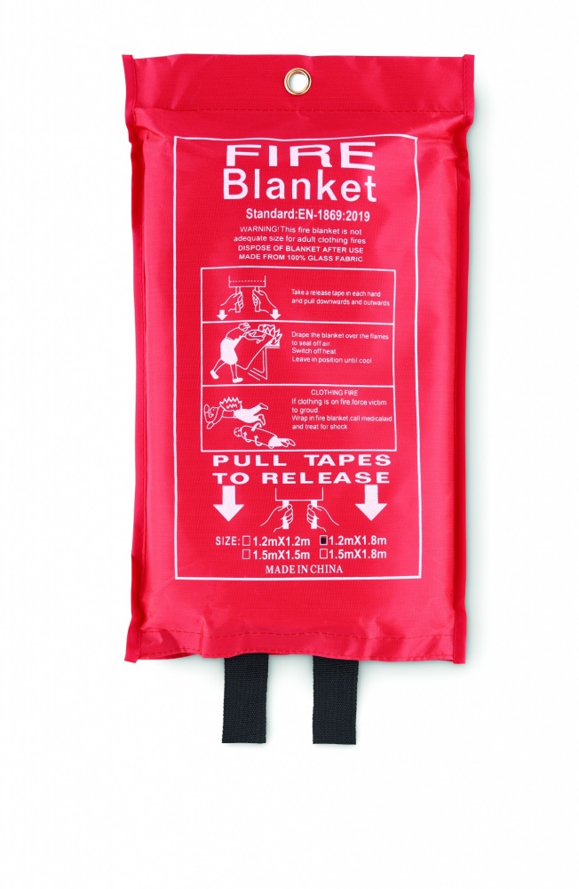 Logo trade promotional item photo of: Fire blanket in pouch 120x180