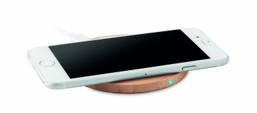 Logotrade promotional giveaway picture of: Wireless charger bamboo 10W RUNDO +