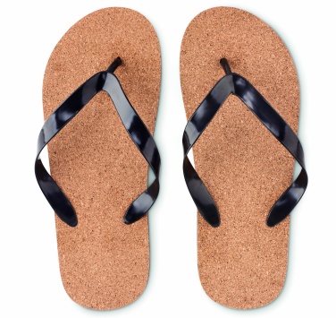 Logo trade promotional giveaways image of: Cork beach slippers L