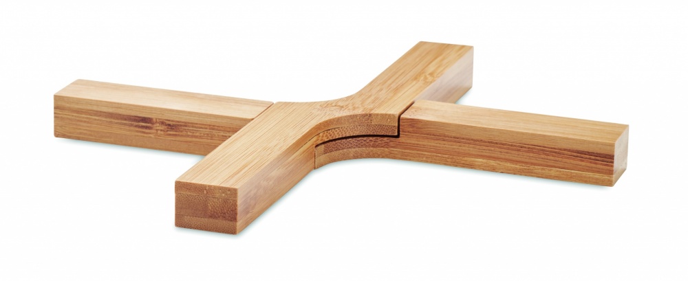 Logotrade promotional product picture of: Bamboo foldable pot stand