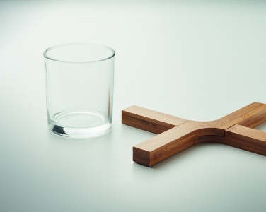 Logo trade advertising product photo of: Bamboo foldable pot stand