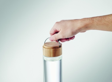 Logotrade promotional product image of: Glass bottle 500ml bamboo lid