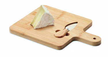 Logo trade advertising product photo of: Cheese board set in bamboo Bremen