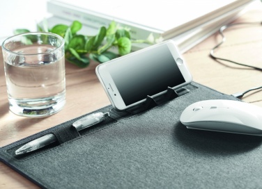 Logotrade promotional gift picture of: RPET mouse mat charger 15W