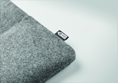 Logo trade promotional giveaways picture of: RPET felt zipped laptop bag