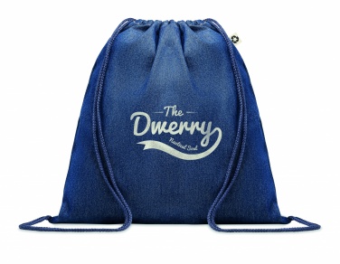 Logotrade promotional gift image of: Recycled denim drawstring bag