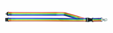 Logo trade corporate gifts image of: Rainbow RPET lanyard