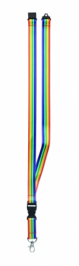 Logo trade promotional items picture of: Rainbow RPET lanyard