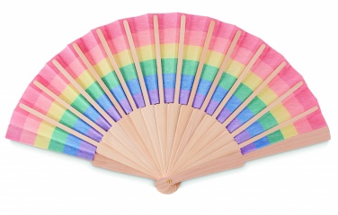 Logotrade promotional giveaway image of: Rainbow wooden hand fan