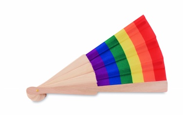 Logotrade promotional items photo of: Rainbow wooden hand fan