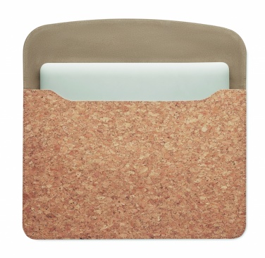 Logo trade promotional merchandise picture of: Cork laptop bag magnetic flap