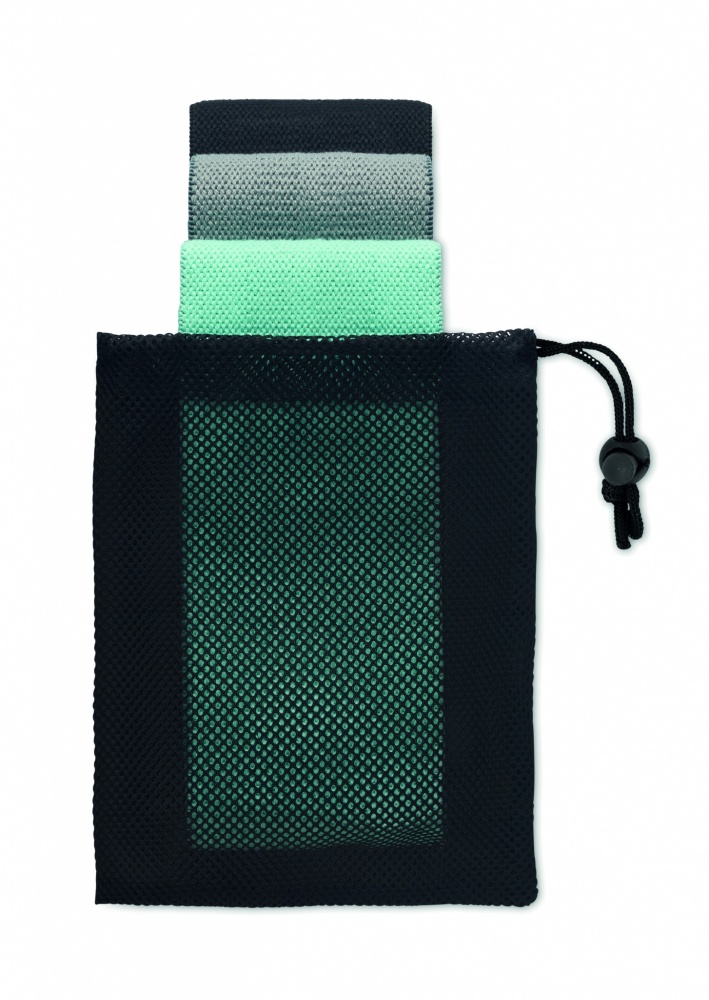 Logo trade promotional giveaways picture of: Set of 3 fitness bands in pouch