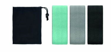 Logo trade promotional item photo of: Set of 3 fitness bands in pouch