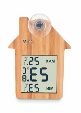 Logo trade promotional item photo of: Bamboo weather station HISA