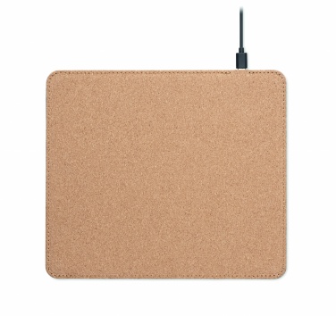Logotrade promotional giveaways photo of: Cork mouse mat charger 15W