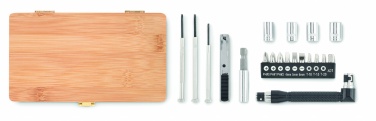 Logotrade advertising product image of: 21 pcs tool set in bamboo case