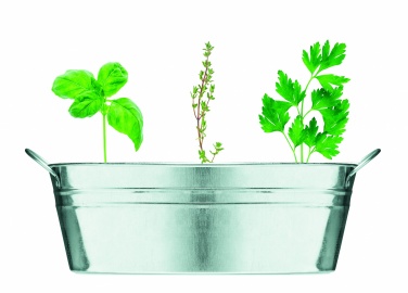 Logo trade corporate gifts picture of: Zinc tub with 3 herbs seeds