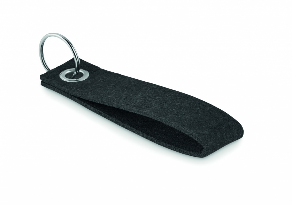 Logo trade promotional giveaways image of: RPET felt key ring Hämeenlinna