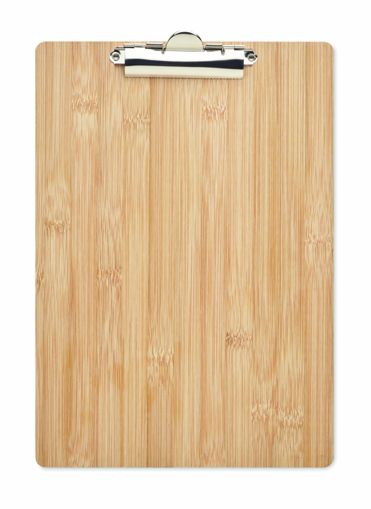 Logo trade advertising products image of: A4 bamboo clipboard