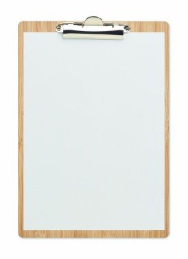 Logo trade advertising products image of: A4 bamboo clipboard
