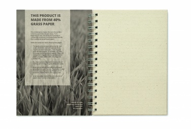 Logo trade promotional products image of: A5 grass notebook 80 lined