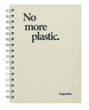 Logotrade advertising product picture of: A5 grass notebook 80 lined