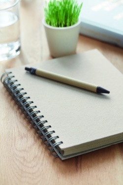 Logo trade promotional merchandise photo of: A5 grass notebook 80 lined