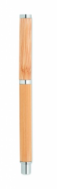 Logo trade promotional merchandise picture of: Bamboo gel pen