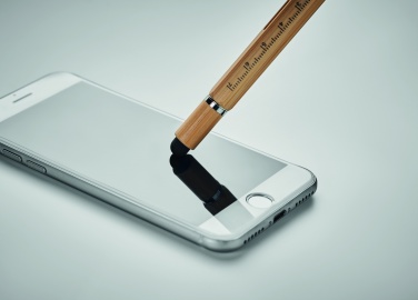 Logotrade promotional gift image of: Spirit level pen in bamboo