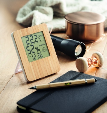 Logotrade promotional giveaway image of: Bamboo weather station