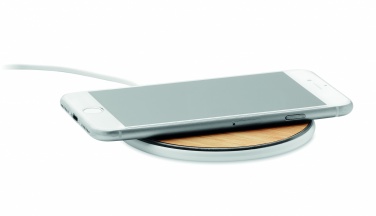 Logo trade promotional item photo of: Bamboo wireless charger 10W
