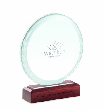 Logo trade business gift photo of: Round award plaque