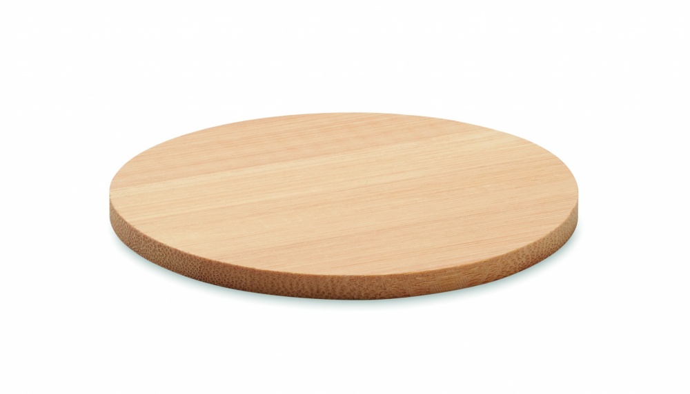Logo trade promotional items picture of: Bamboo round coaster