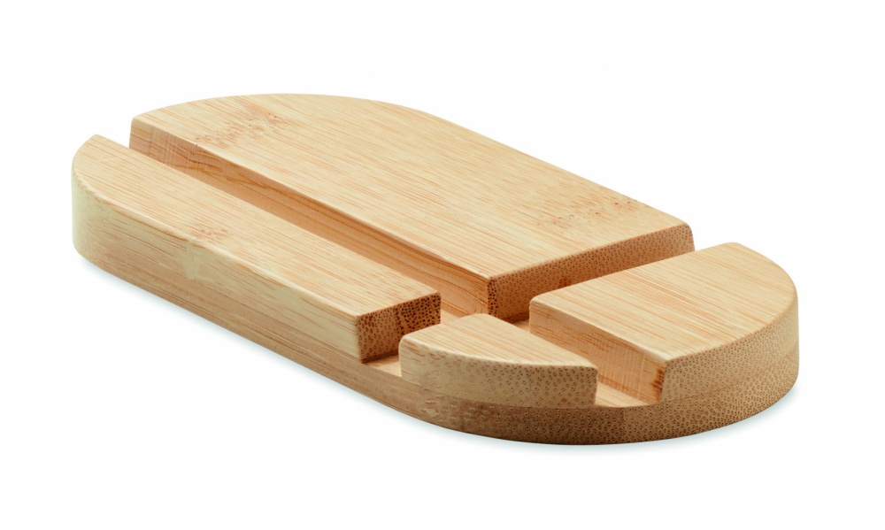 Logo trade advertising products picture of: Bamboo tablet/smartphone stand