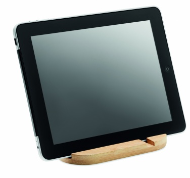 Logo trade promotional giveaways picture of: Bamboo tablet/smartphone stand