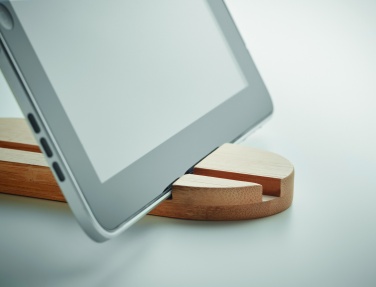 Logo trade business gift photo of: Bamboo tablet/smartphone stand