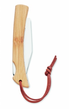 Logo trade promotional products picture of: Foldable knife in bamboo