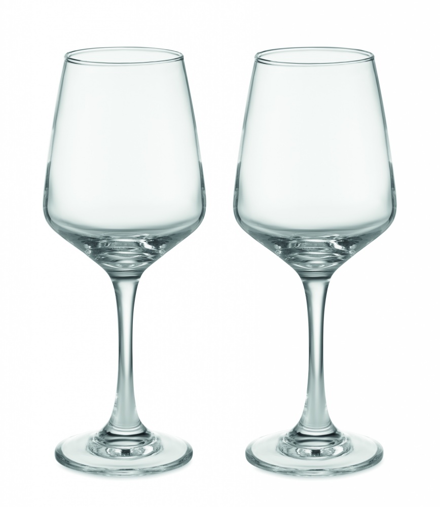 Logo trade promotional items image of: Set of 2 wine glasses