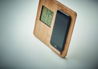 Logotrade promotional giveaway picture of: Bamboo weather station 10W