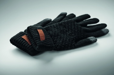 Logo trade promotional gift photo of: Rpet tactile gloves