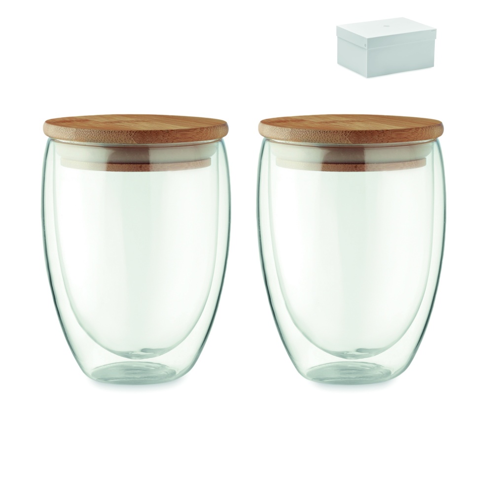 Logo trade promotional item photo of: Set of 2 glasses 350 ml in box