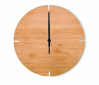 Logotrade business gifts photo of: Round shape bamboo wall clock