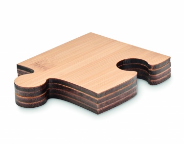 Logo trade promotional gifts image of: Set of 4 puzzle coasters
