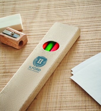 Logo trade promotional merchandise picture of: 4 highlighter pencils in box