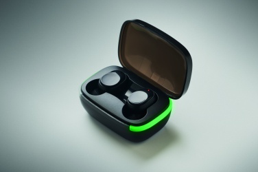 Logo trade promotional items image of: TWS earbuds with charging case