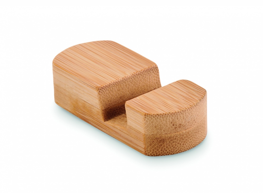 Logo trade promotional merchandise photo of: Mini bamboo phone stand