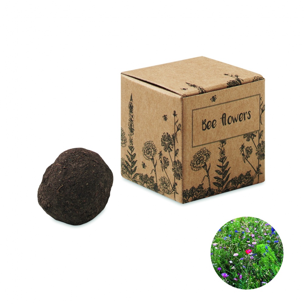 Logo trade promotional gifts image of: Seed bomb with bee flowers