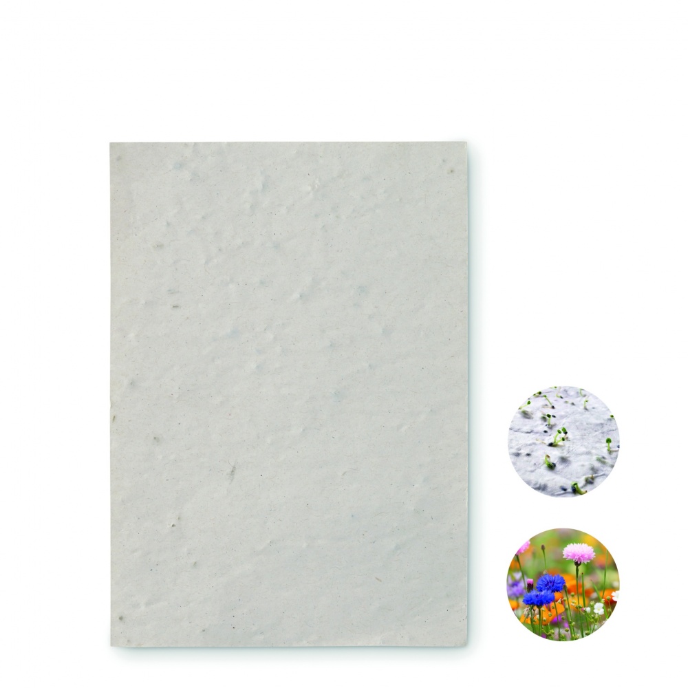 Logo trade promotional items image of: A6 wildflower seed paper sheet