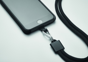 Logo trade promotional giveaway photo of: RPET Phone holder lanyard